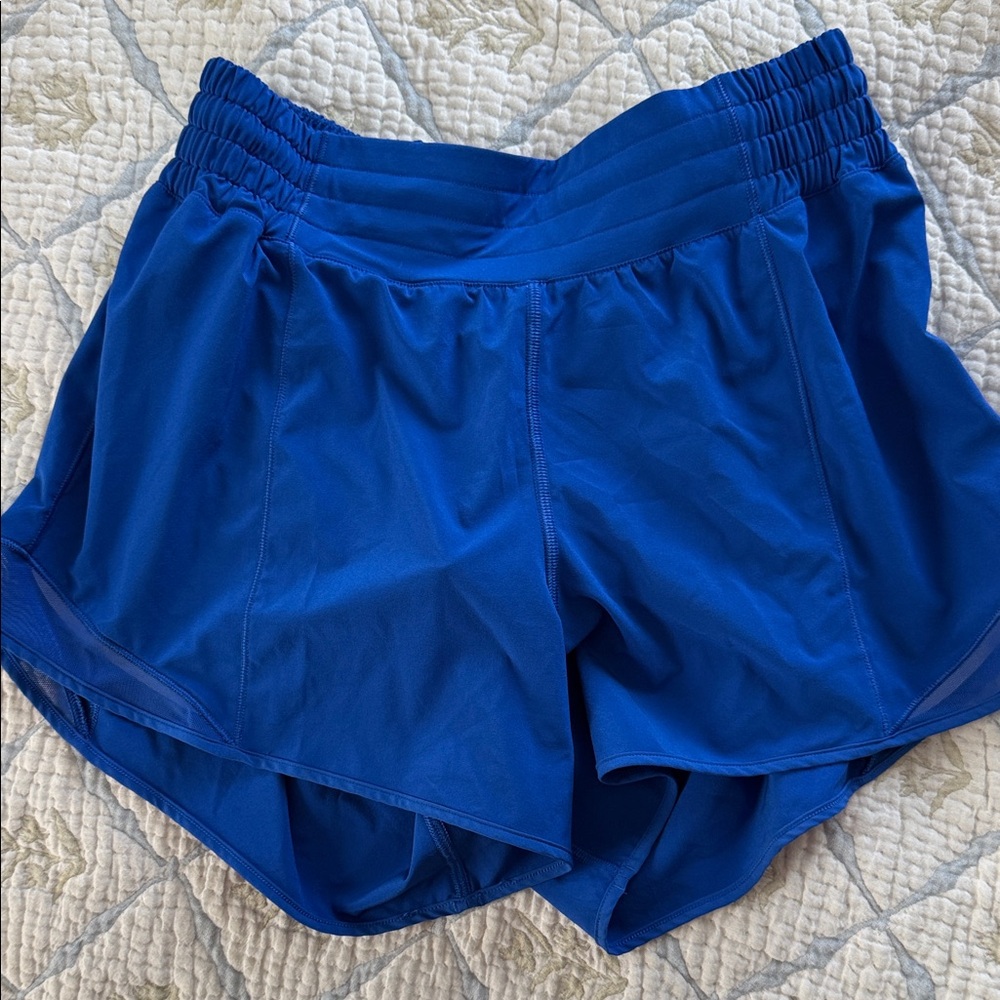 Lululemon 4” Hotty Hot galactic blue Shorts